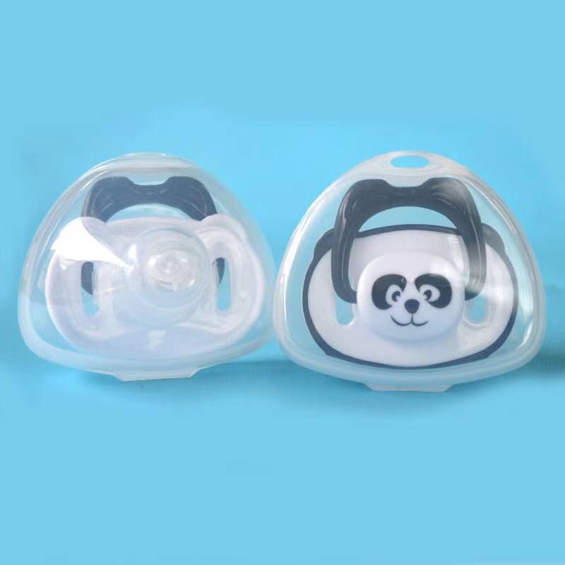 Baby Pacifier With Lid, Panda Cartoon Shape To Sleep Peacefully