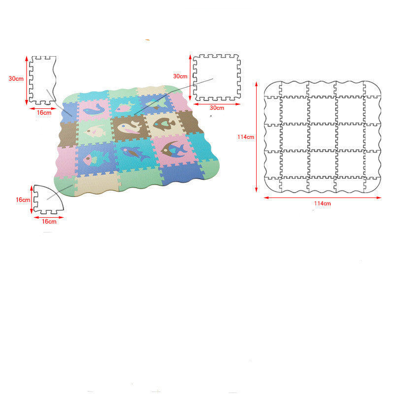 Puzzle stitching mat cute baby crawling mat foam mat