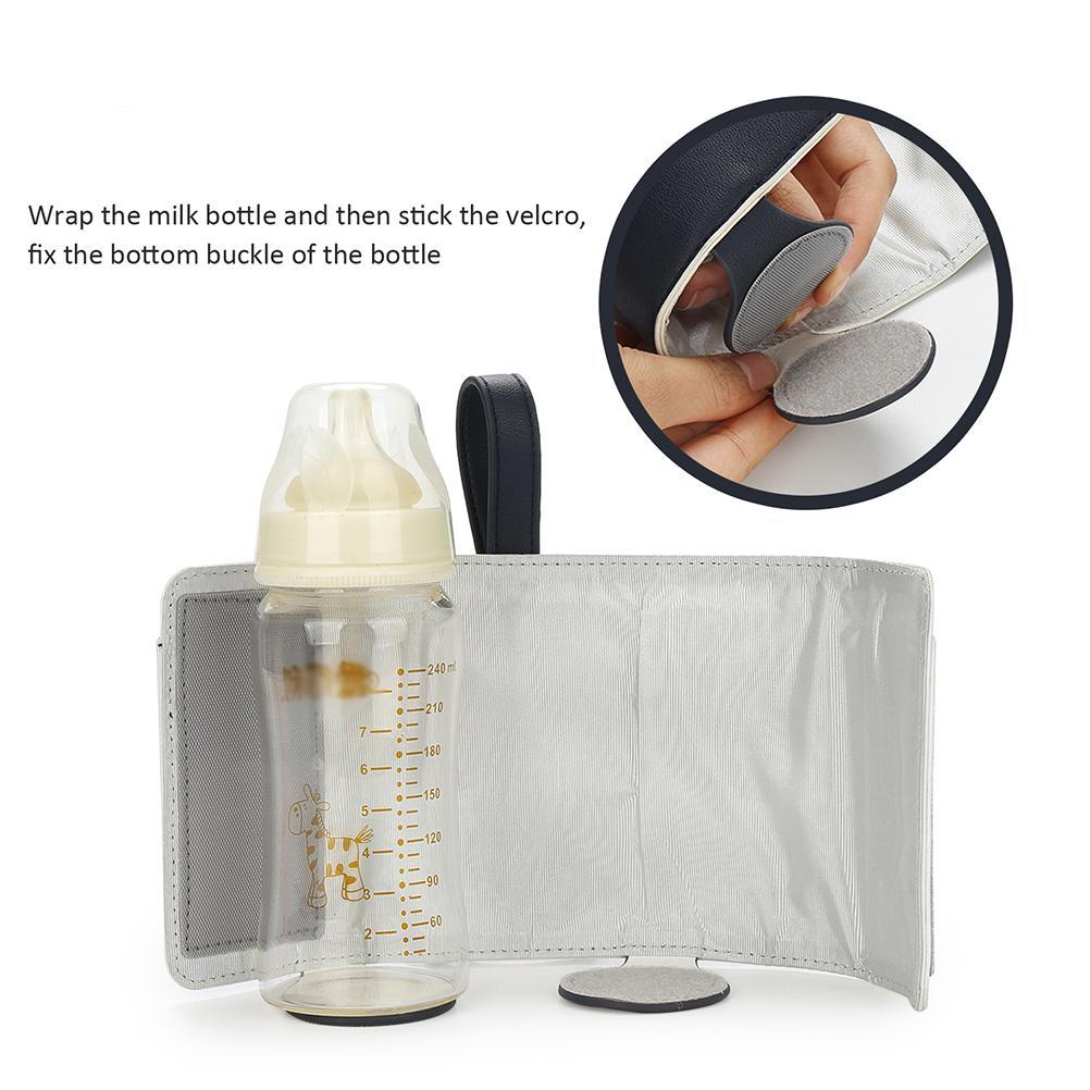 Bottle Warmer Bag 3 Temperature Adjustable Portable Baby Bottle Warmer for Home and on the Go