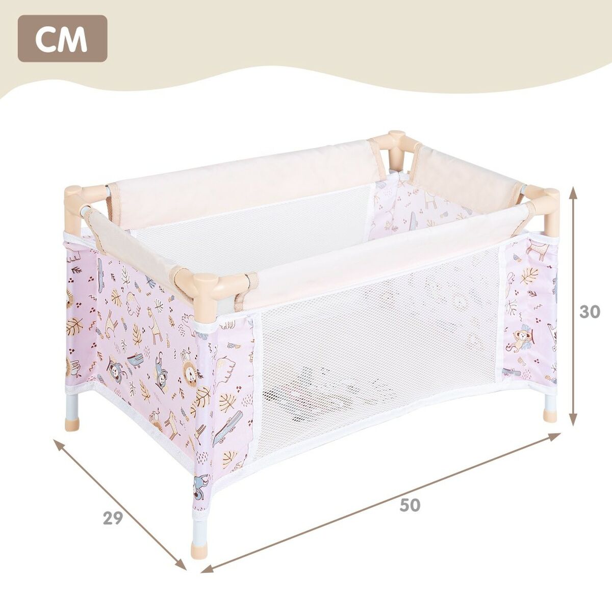 Colorbaby Cradle For Dolls Colorbaby Safari 29 X 50 X 30 Cm 4 Units