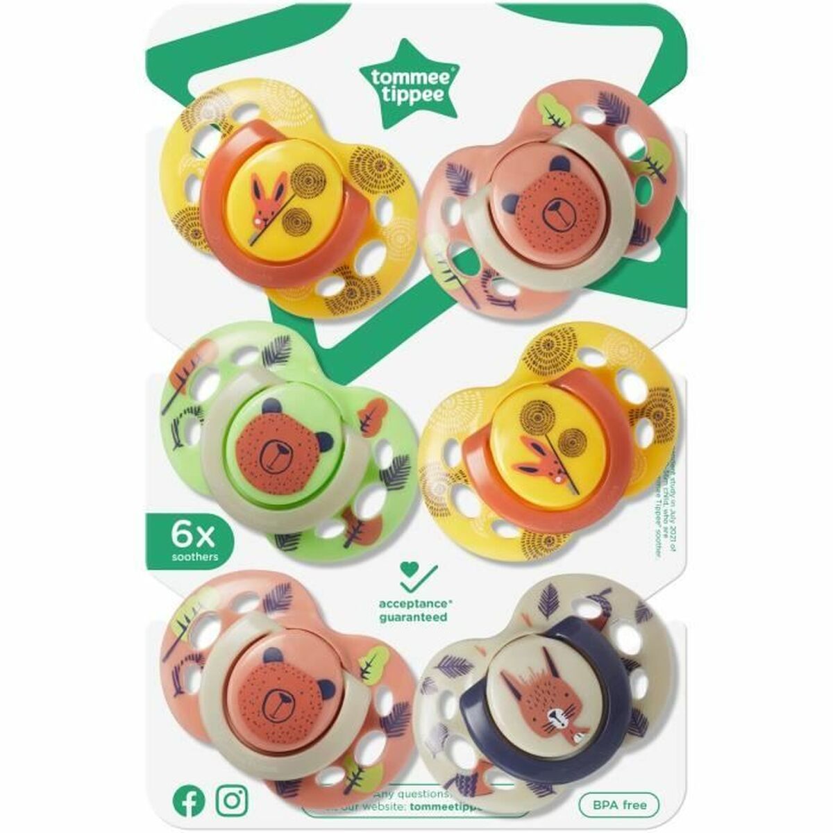 Tommee Tippee Pacifier Tommee Tippee 6 Units