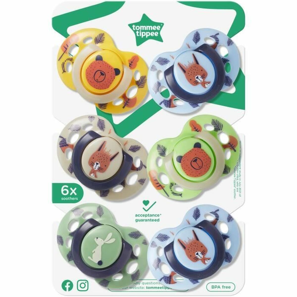 Tommee Tippee Pacifier Tommee Tippee 6 Units (6 Units) (6 Pieces)