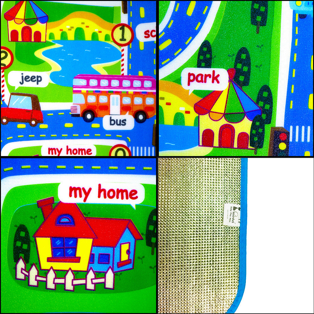 City traffic map baby crawling mat mat