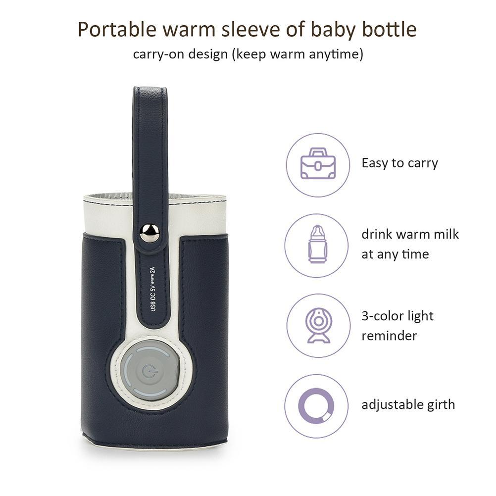 Bottle Warmer Bag 3 Temperature Adjustable Portable Baby Bottle Warmer for Home and on the Go