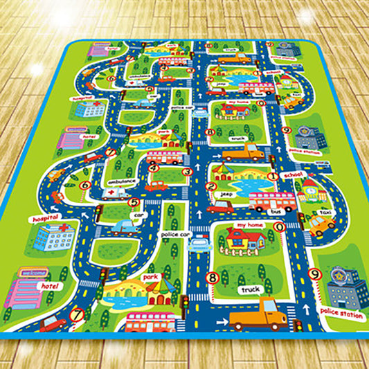 City traffic map baby crawling mat mat