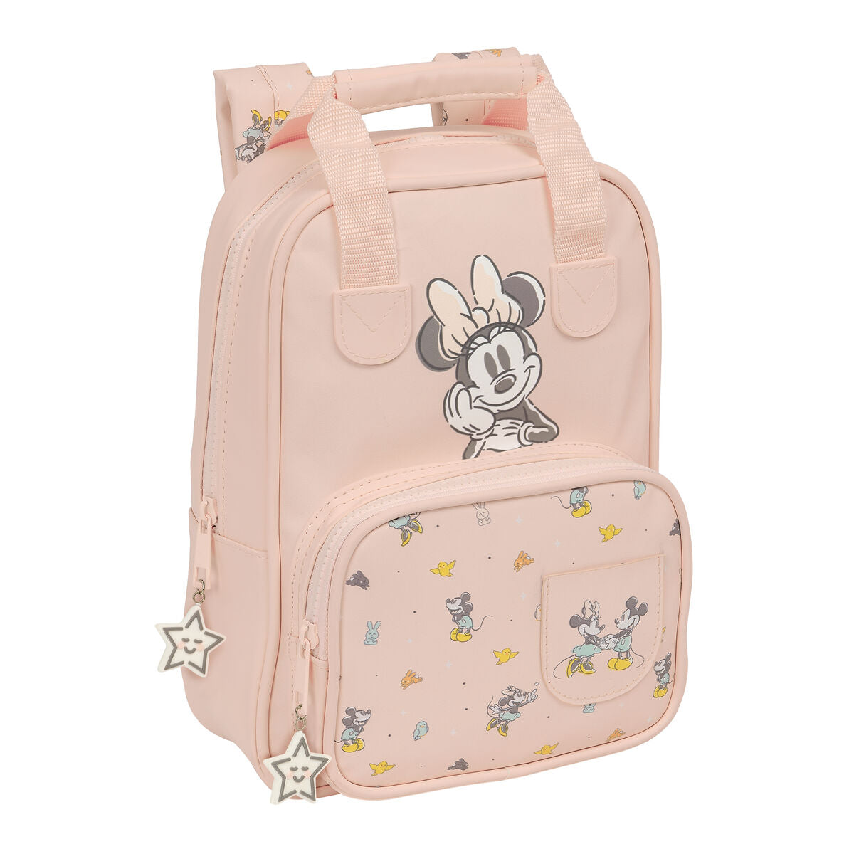 Minnie Mouse School Bag Minnie Mouse Baby Pink 20 X 28 X 8 Cm