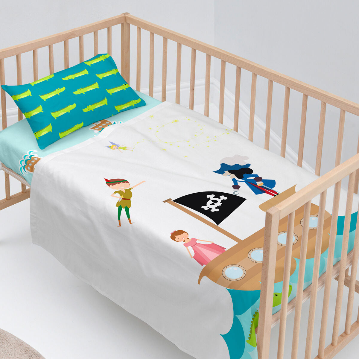 Happyfriday Bedding Set Happyfriday Mr Fox Flying Boy Multicolour Baby Crib 2 Pieces