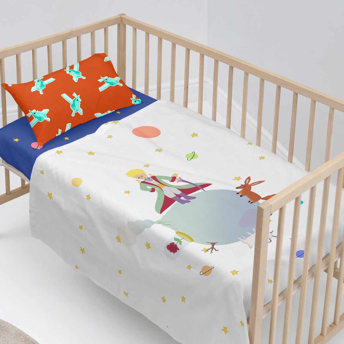 Happyfriday Bedding Set Happyfriday Le Petit Prince Multicolour Baby Crib 2 Pieces