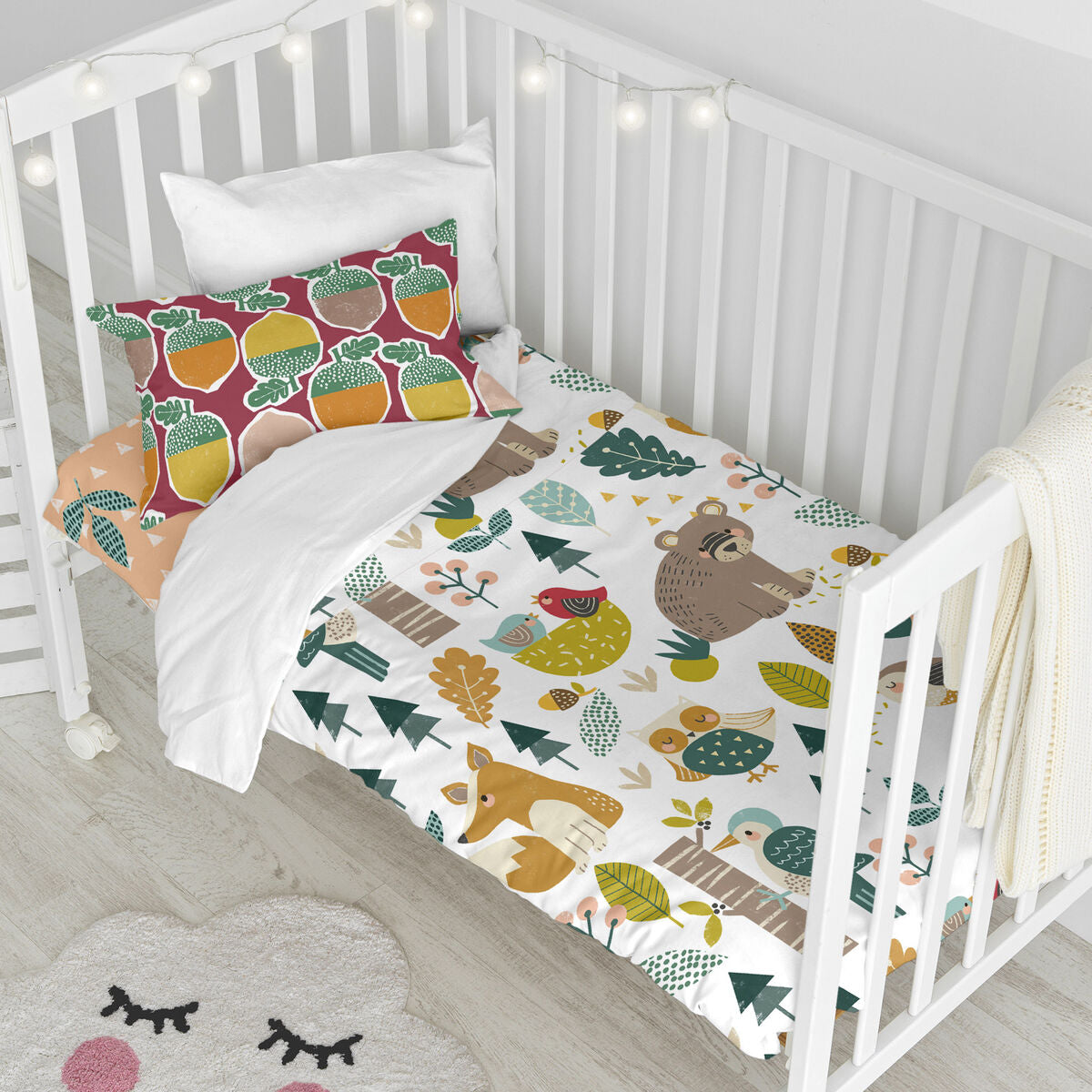 Happyfriday Duvet Cover Set Happyfriday Moshi Moshi Harvestwood Multicolour Baby Crib 2 Pieces