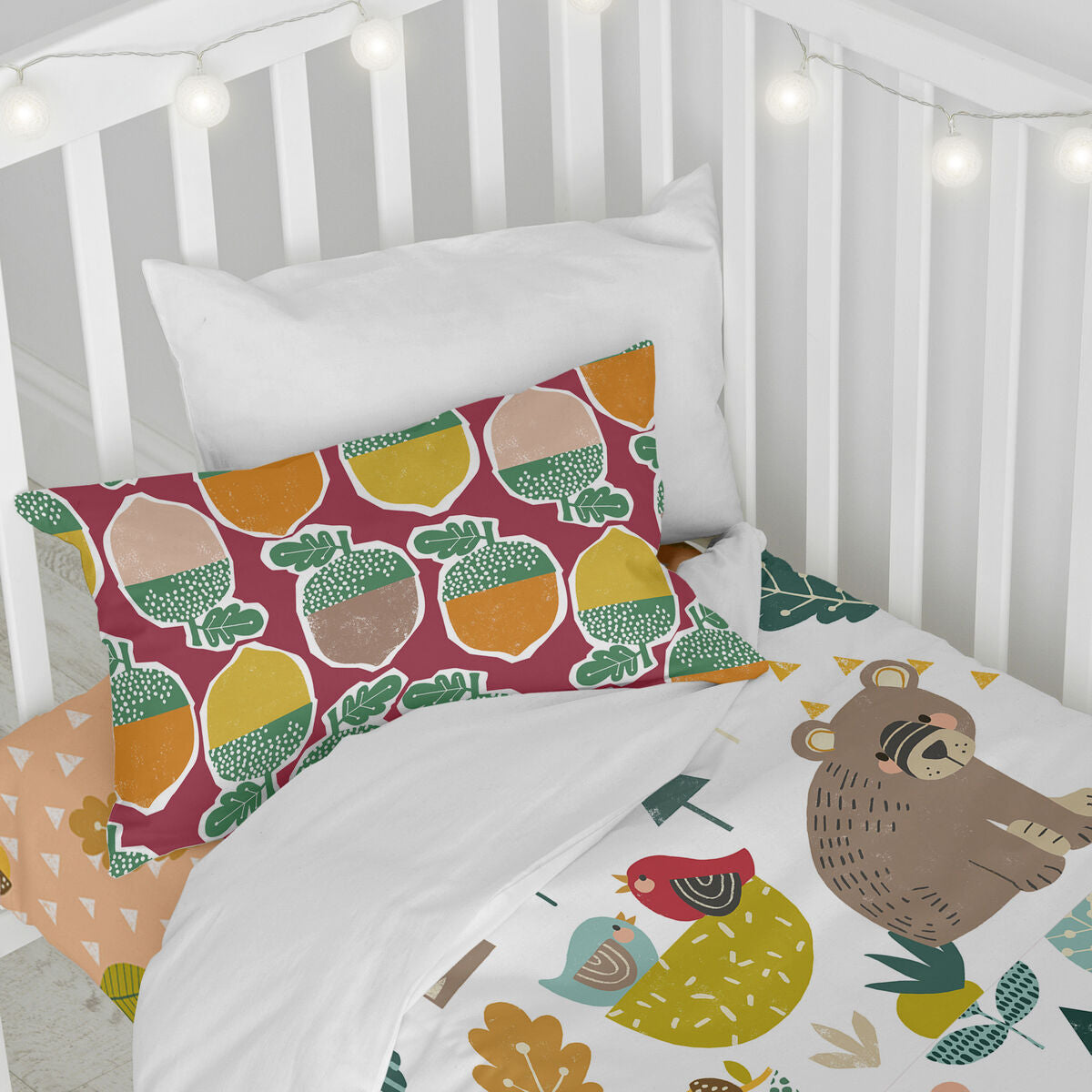 Happyfriday Duvet Cover Set Happyfriday Moshi Moshi Harvestwood Multicolour Baby Crib 2 Pieces