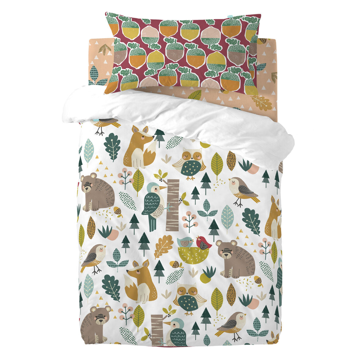 Happyfriday Duvet Cover Set Happyfriday Moshi Moshi Harvestwood Multicolour Baby Crib 2 Pieces