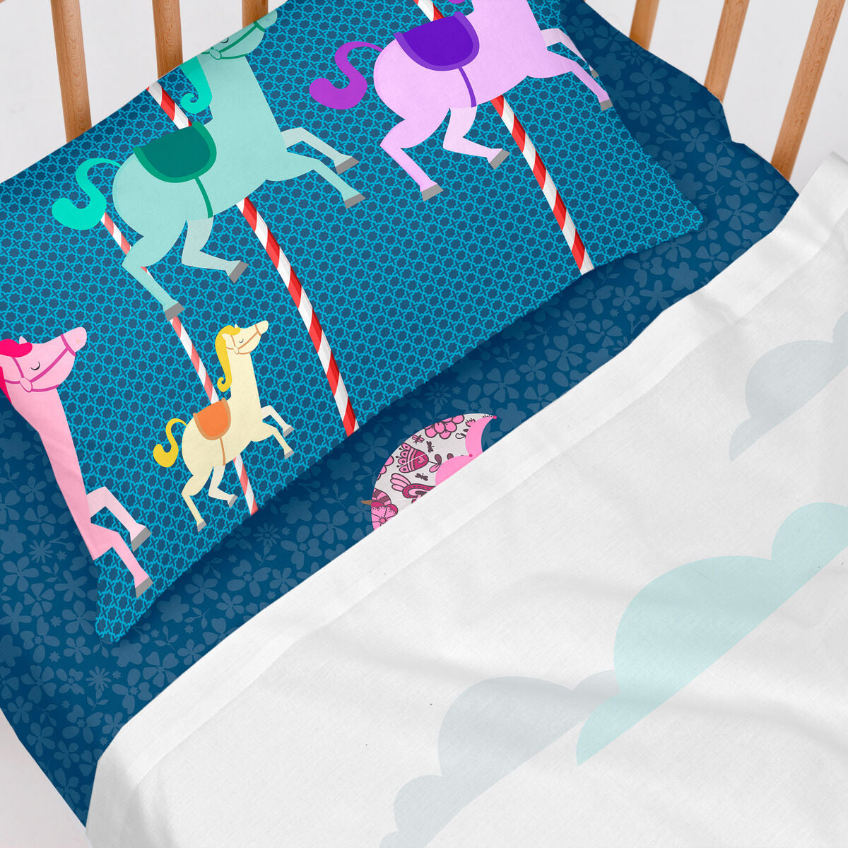 Happyfriday Bedding Set Happyfriday Mr Fox Nanny Multicolour Baby Crib 2 Pieces