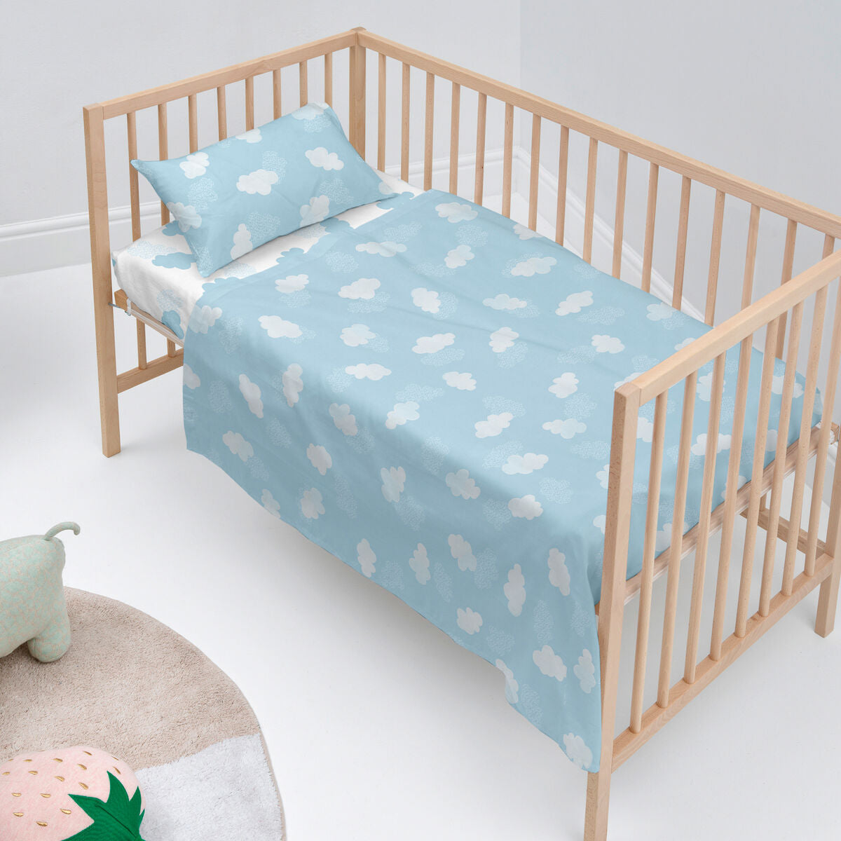 Happyfriday Bedding Set Happyfriday Basic Kids Clouds Blue Baby Crib 2 Pieces