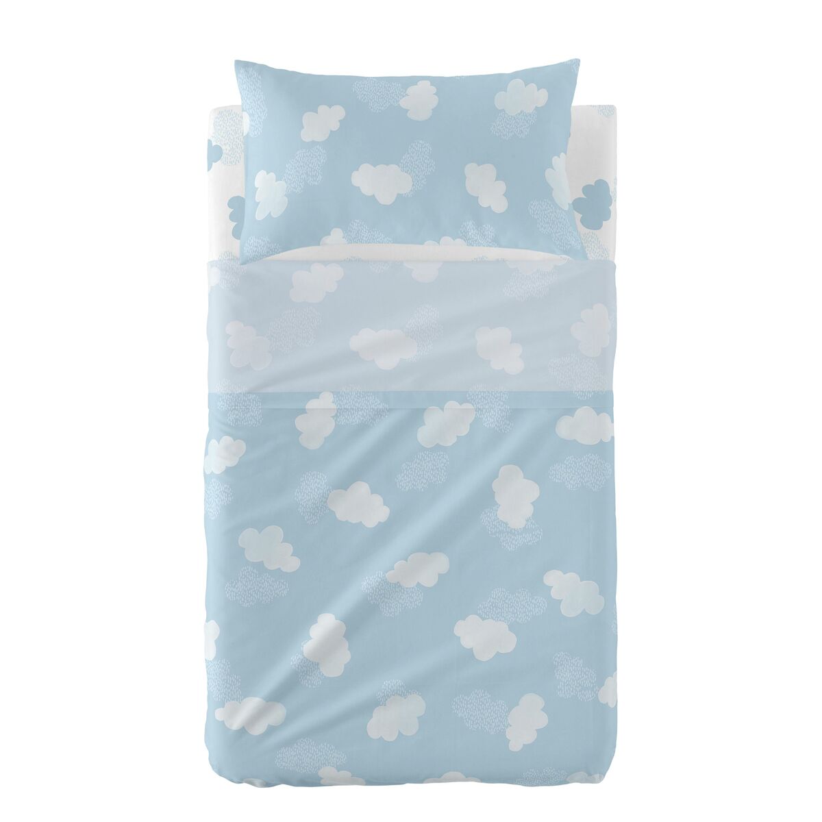 Happyfriday Bedding Set Happyfriday Basic Kids Clouds Blue Baby Crib 2 Pieces