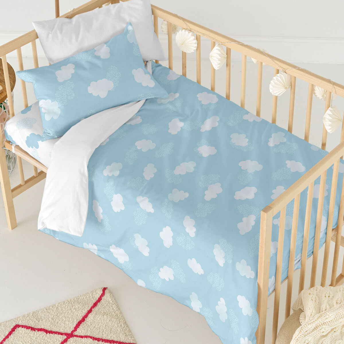 Happyfriday Duvet Cover Set Happyfriday Basic Kids Blue Baby Crib 2 Pieces