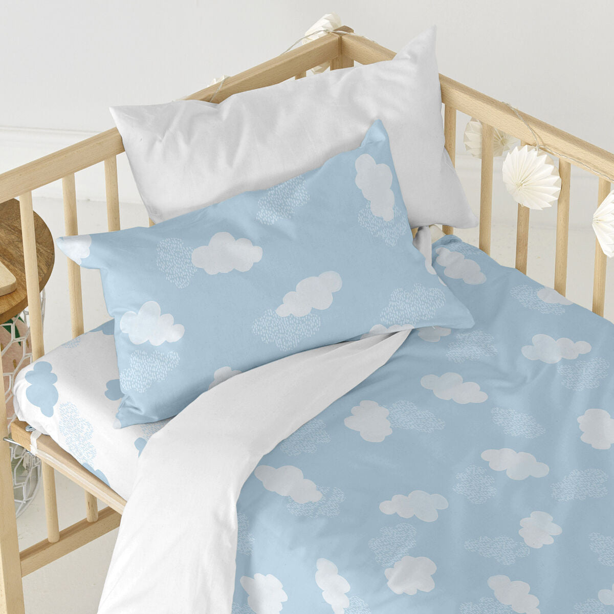 Happyfriday Duvet Cover Set Happyfriday Basic Kids Blue Baby Crib 2 Pieces