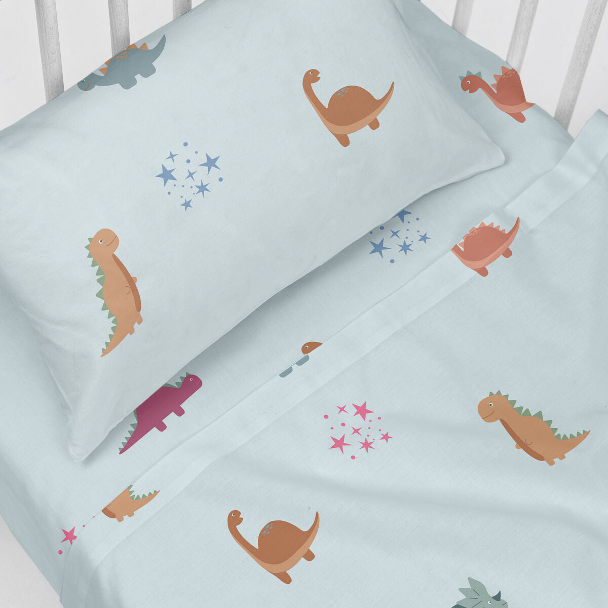 Happyfriday Bedding Set Happyfriday Hf Mini Dinosaur Multicolour Baby Crib 2 Pieces