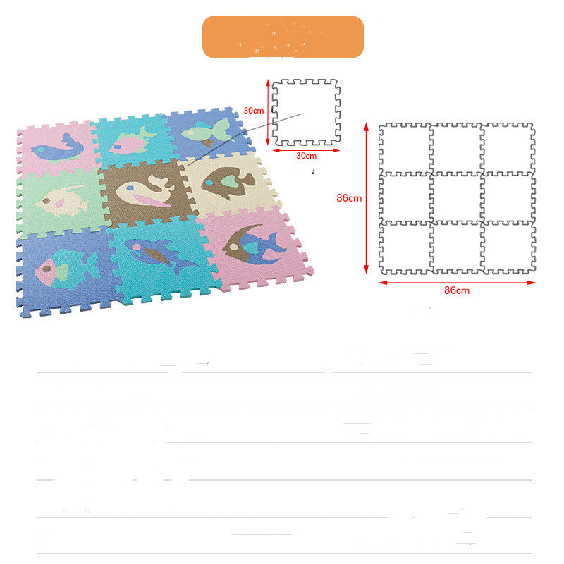 Puzzle stitching mat cute baby crawling mat foam mat