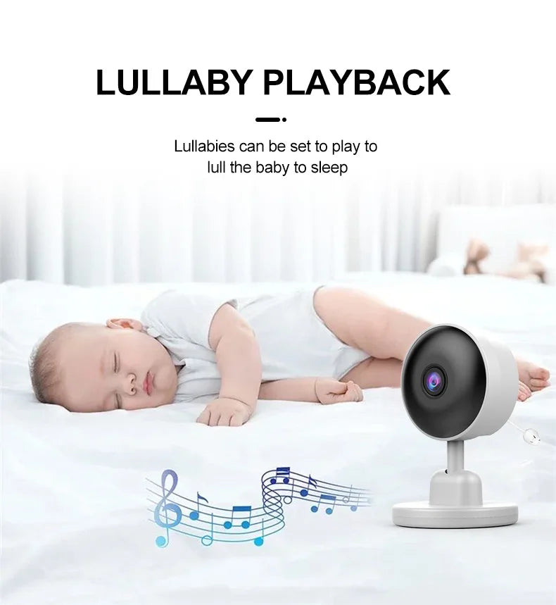 AnGku EU Standard Baby Monitor Kit with High-Res Display, Night Vision 2.8 Inch Wireless Smart Child Care Monitor