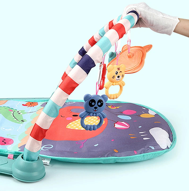 Baby Gyms Play Mats Musical Activity Center Kick Piano Tummy Time Padded Early Education Toys for Newborn Toddler Infants Gifts