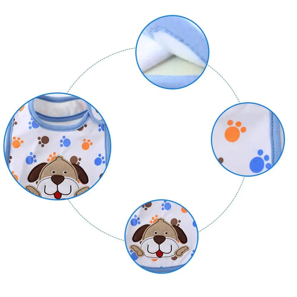 Feeding Baby Bibs Bandana Cute Embroidered Sleeveless Bibs For Baby Girl Bib Saliva Boy Burp Cloths Things Cartoon