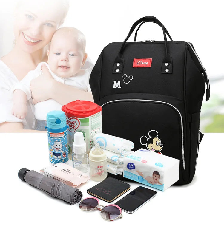 Disney Diaper Mummy Baby Bag Backpack Multi-function Large Capacity Maternal And Child Bag Pregnant Women 2021 New Year Gift