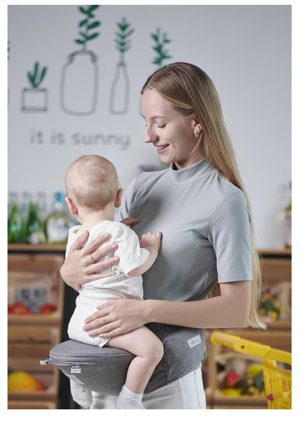 Sunveno Baby Carrier Infant Hip Seat Carrier Bebe Kangaroo Sling for Newborns Backpack Carrier Baby Travel Activity Gear