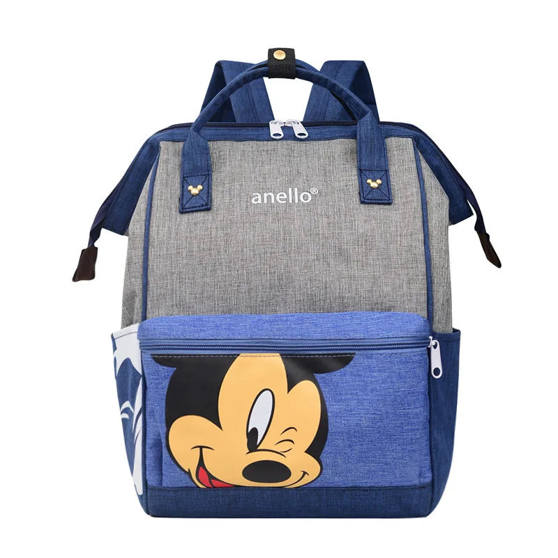 Disney Mickey Mouse Backpack Multi-function Large Capacity Backpack Diaper Bag Waterproof Men Women Shoulder Bag Travel Bag