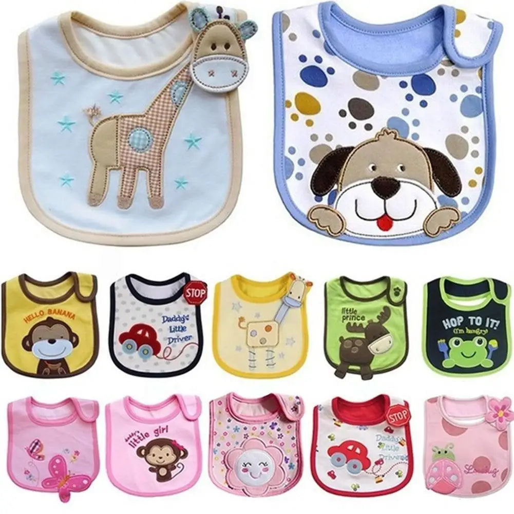 Feeding Baby Bibs Bandana Cute Embroidered Sleeveless Bibs For Baby Girl Bib Saliva Boy Burp Cloths Things Cartoon