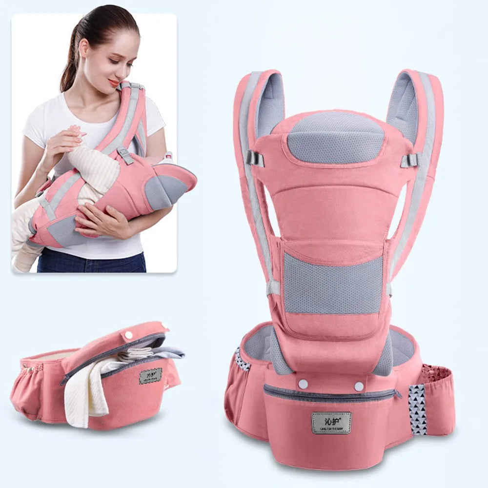 Newborn 0-48 Month Ergonomic Baby Carrier Infant Baby Hipseat Carrier 3 In 1 Front Facing Ergonomic Kangaroo Baby Wrap Sling