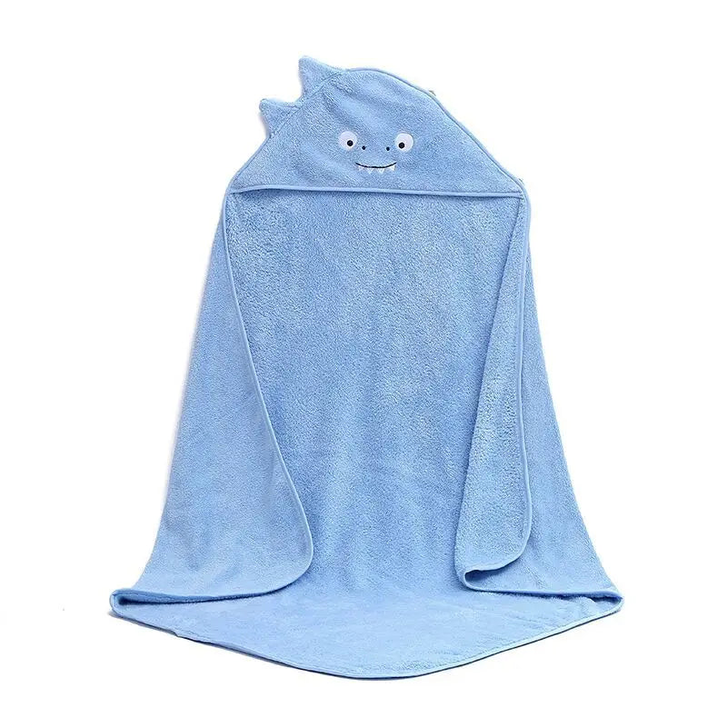 Newborn Bath Towel Cartoon Animal Hood Coral Fleece Cloak Cute Soft Infant Wrap Blanket Absorbent Bathrobe Boy Girl Babys Stuff