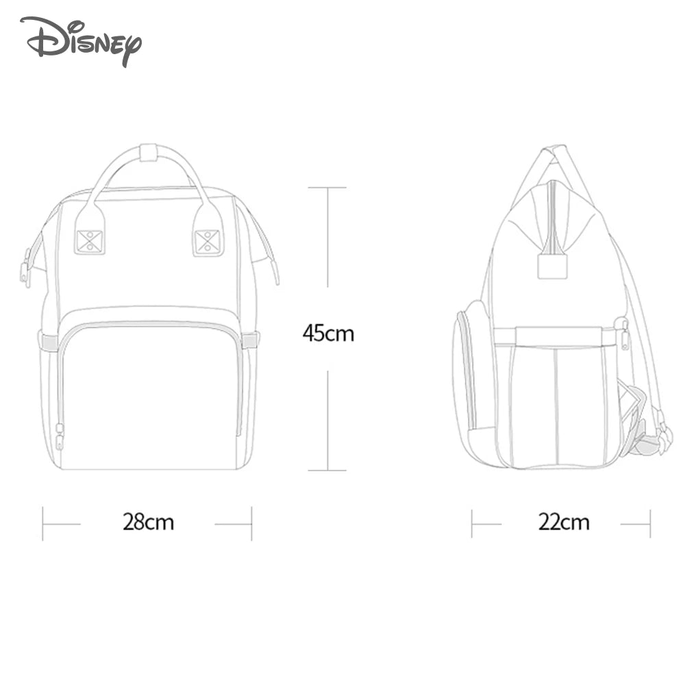 Disney Mickey Minnie USB Diaper Bag Large Capacity Mummy Maternity Nappy Stroller Bag Travel Changing Backpack For Baby Care