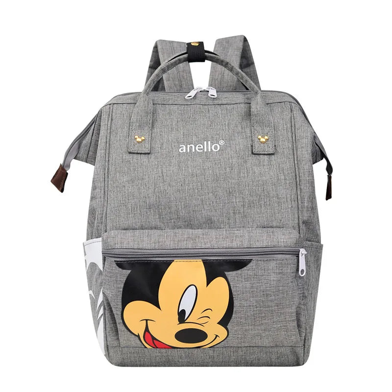 Disney Mickey Mouse Backpack Multi-function Large Capacity Backpack Diaper Bag Waterproof Men Women Shoulder Bag Travel Bag