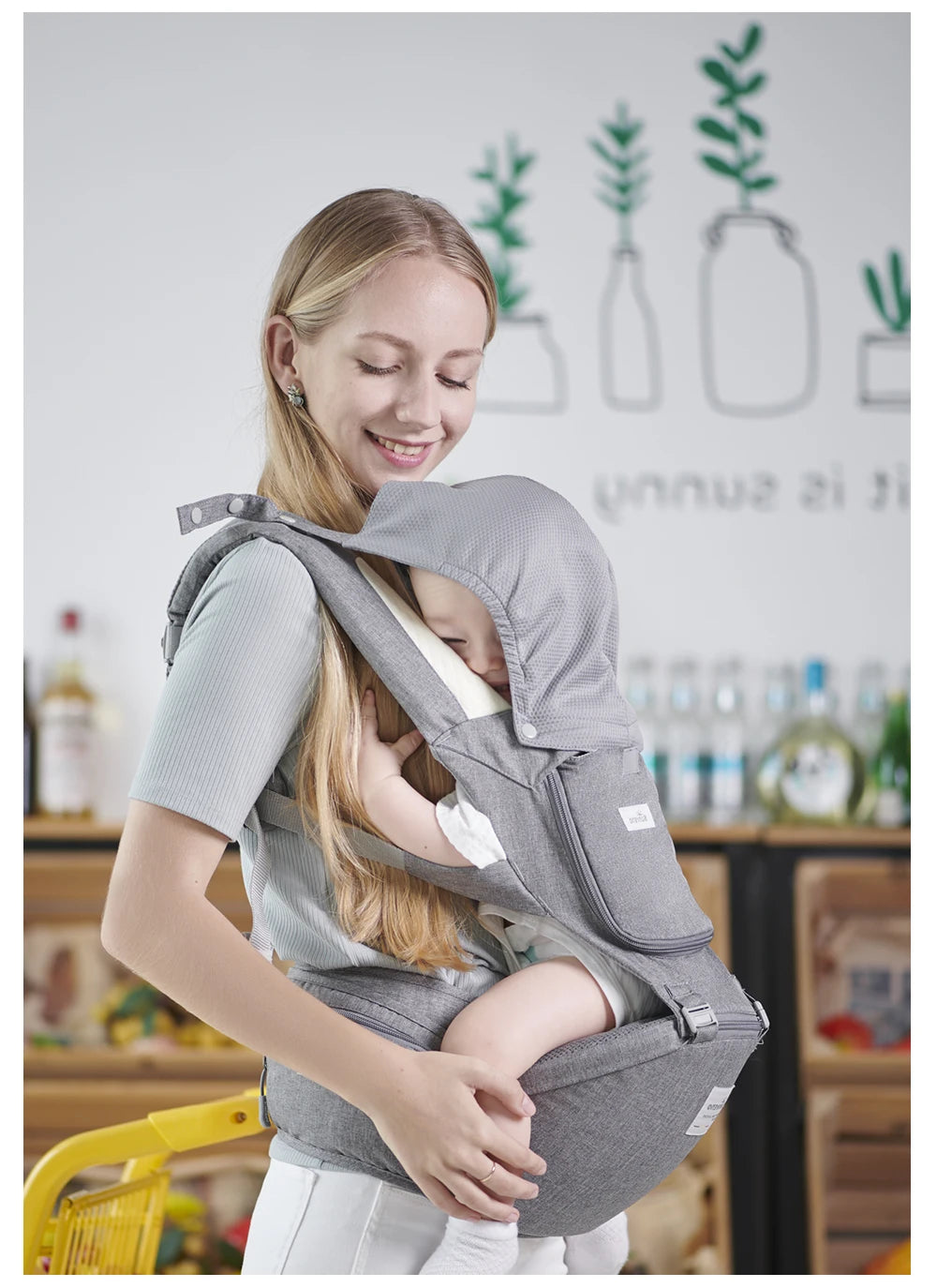 Sunveno Baby Carrier Infant Hip Seat Carrier Bebe Kangaroo Sling for Newborns Backpack Carrier Baby Travel Activity Gear