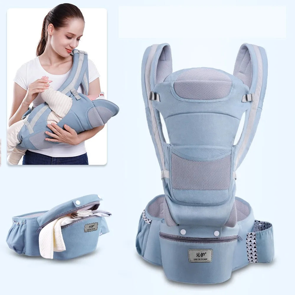 Newborn 0-48 Month Ergonomic Baby Carrier Infant Baby Hipseat Carrier 3 In 1 Front Facing Ergonomic Kangaroo Baby Wrap Sling