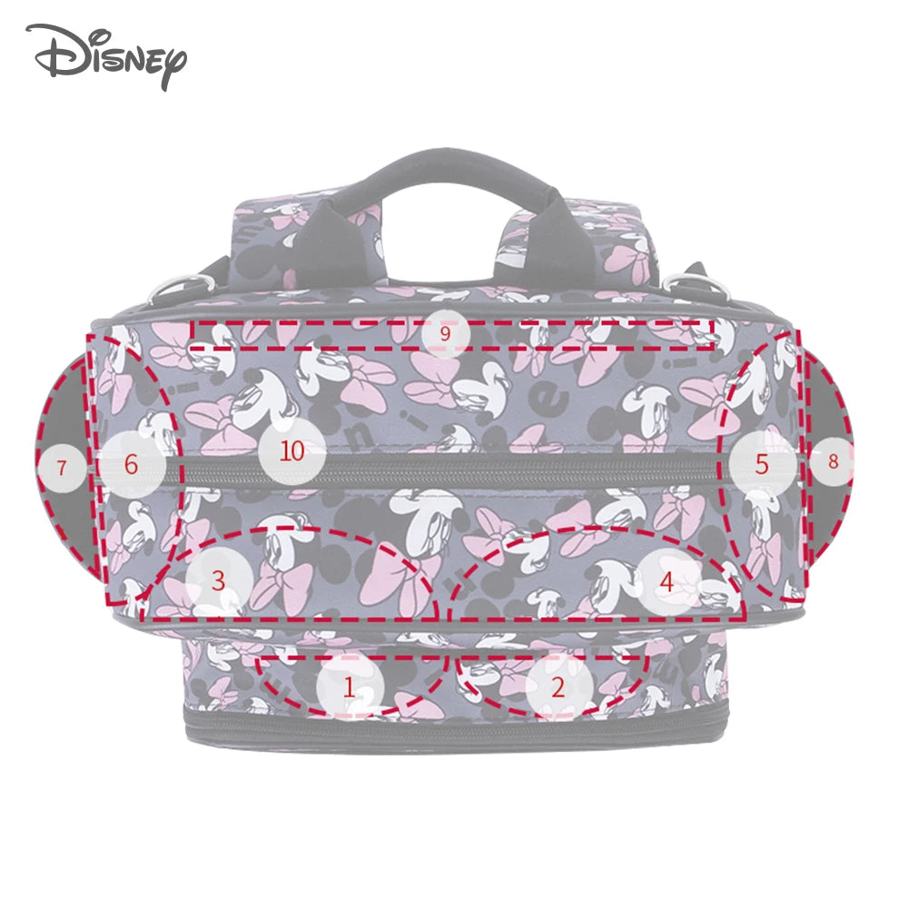 Disney Mickey Minnie USB Diaper Bag Large Capacity Mummy Maternity Nappy Stroller Bag Travel Changing Backpack For Baby Care