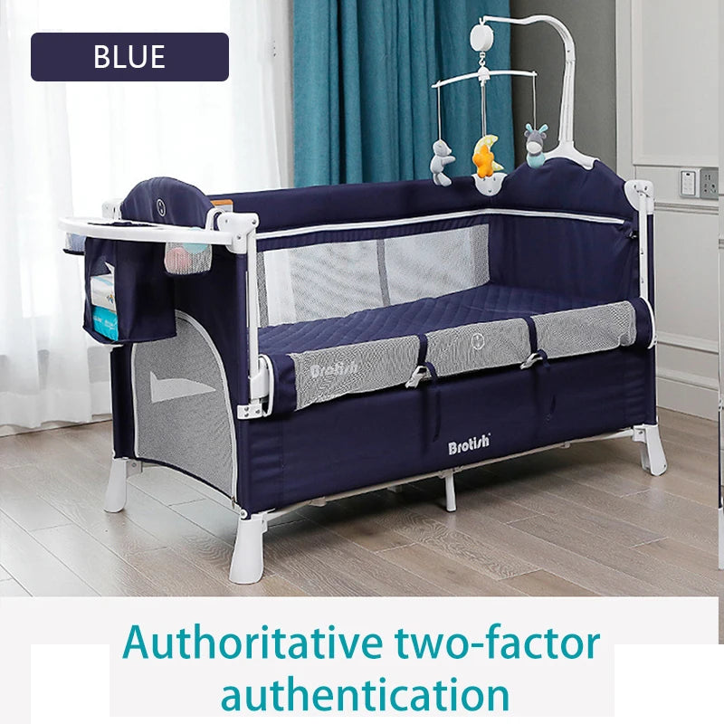 IMBABY Newborn Baby Bed Multifunctional Baby Cribs Foldable Baby Cot With Diaper Table Crib Cradle Double Decker Cribs for Baby