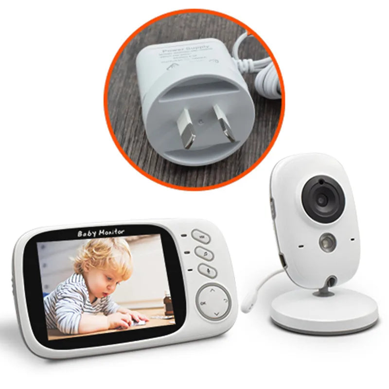 Video Baby Monitor 2.4G Wireless with 3.2 Inches LCD 2 Way Audio Talk Night Vision Surveillance Security Camera Babysitter