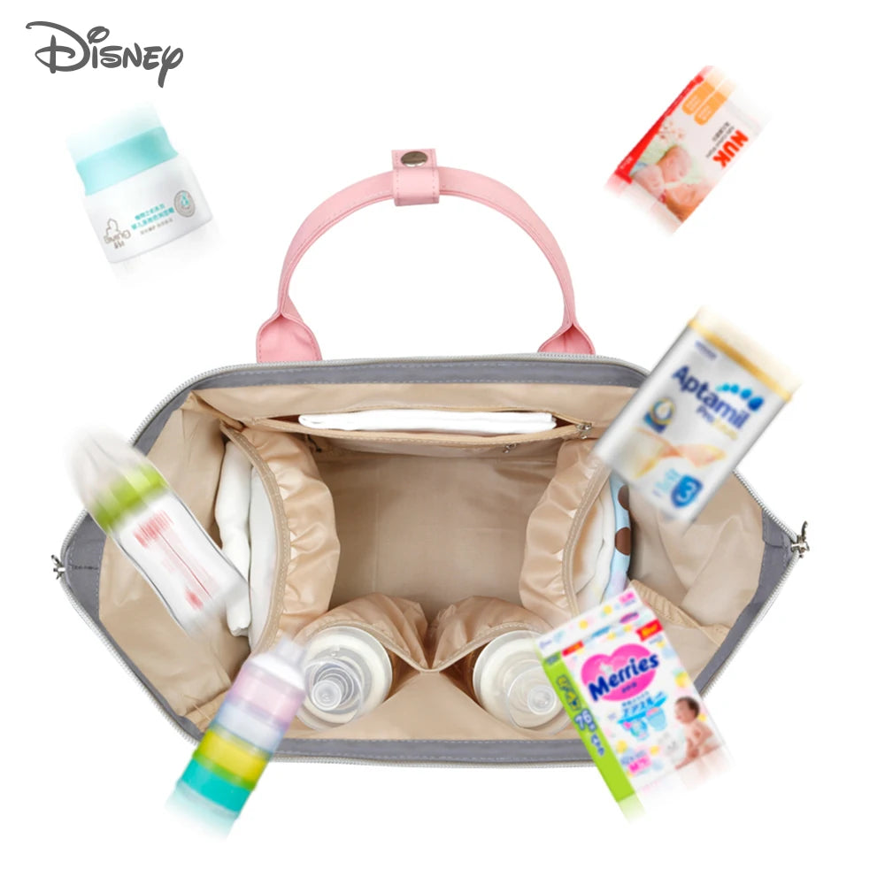 Disney Mickey Minnie USB Diaper Bag Large Capacity Mummy Maternity Nappy Stroller Bag Travel Changing Backpack For Baby Care