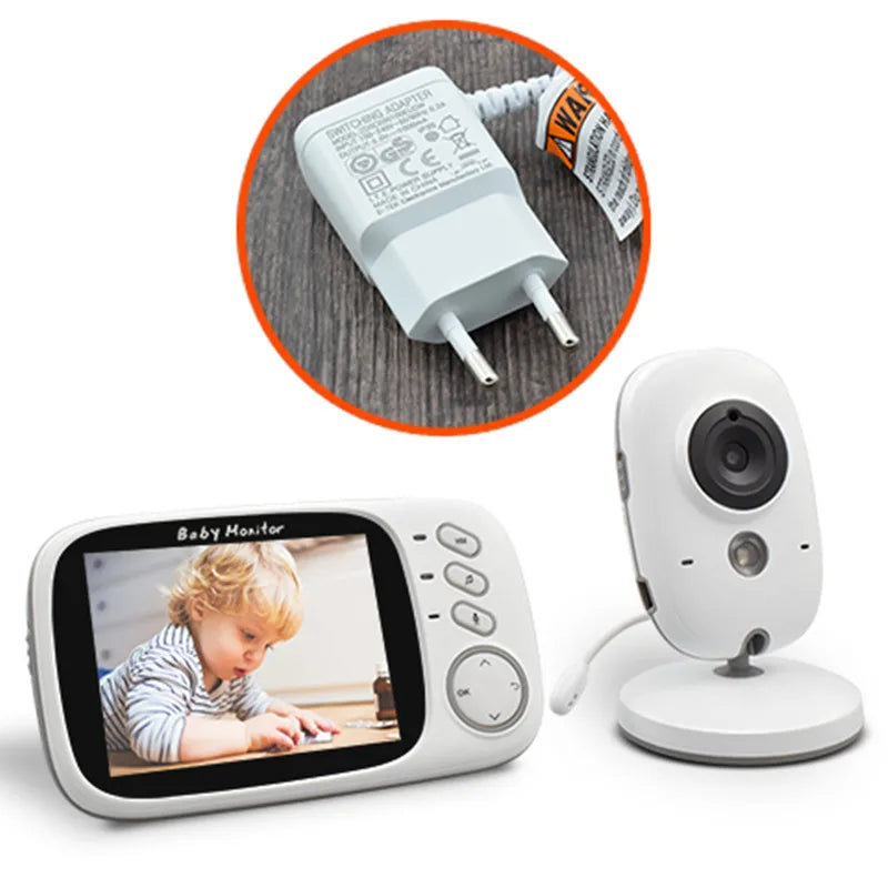 Video Baby Monitor 2.4G Wireless with 3.2 Inches LCD 2 Way Audio Talk Night Vision Surveillance Security Camera Babysitter