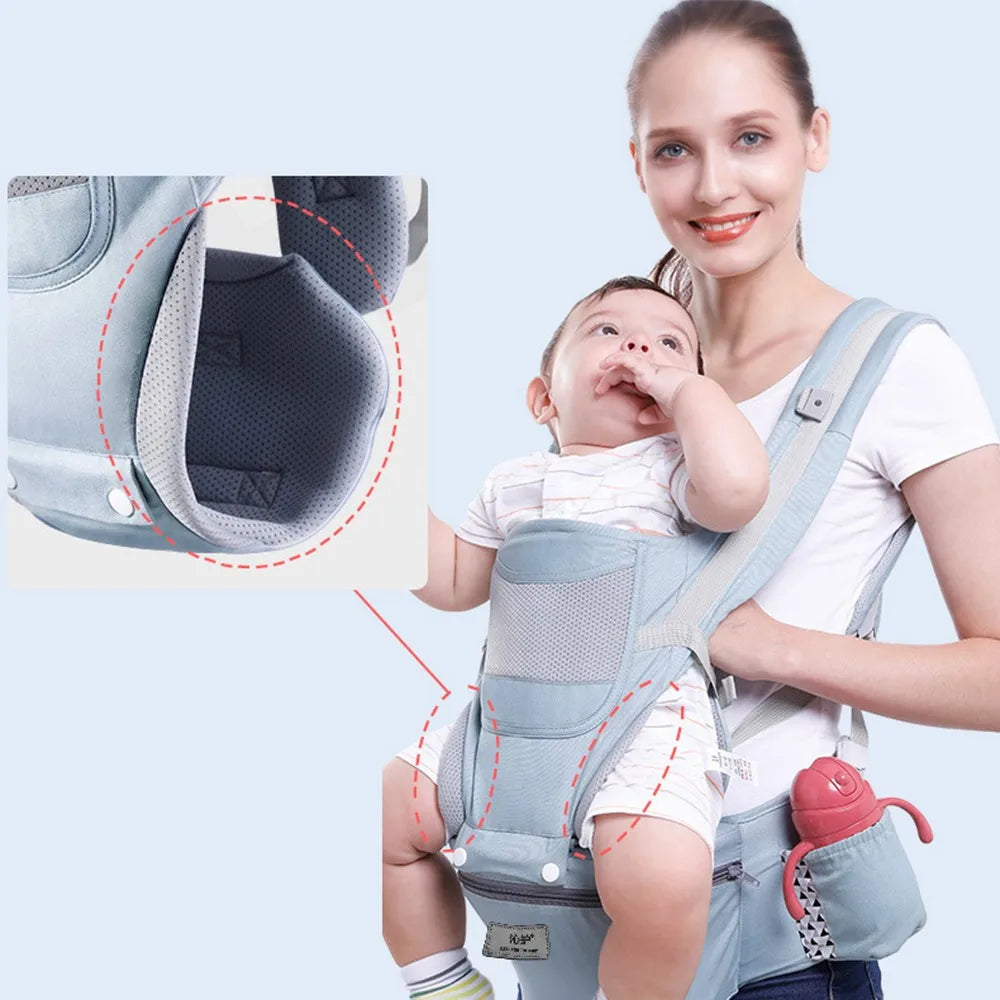 Newborn 0-48 Month Ergonomic Baby Carrier Infant Baby Hipseat Carrier 3 In 1 Front Facing Ergonomic Kangaroo Baby Wrap Sling