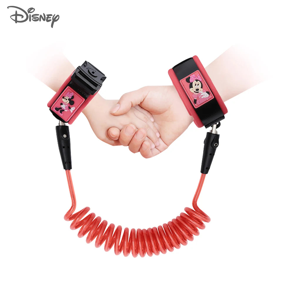 Disney Brand Baby Anti-lost Bracelet With Lock Anti-missing Harness Strap Rope Lock-proof Belt For Kids Toddlers Children 1.8m