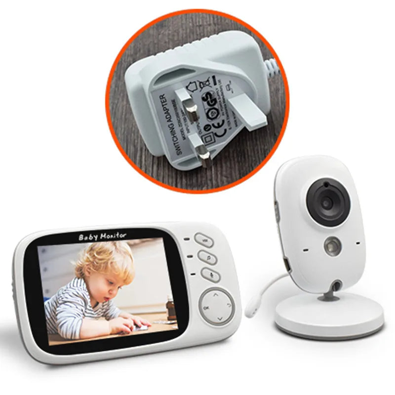 Video Baby Monitor 2.4G Wireless with 3.2 Inches LCD 2 Way Audio Talk Night Vision Surveillance Security Camera Babysitter