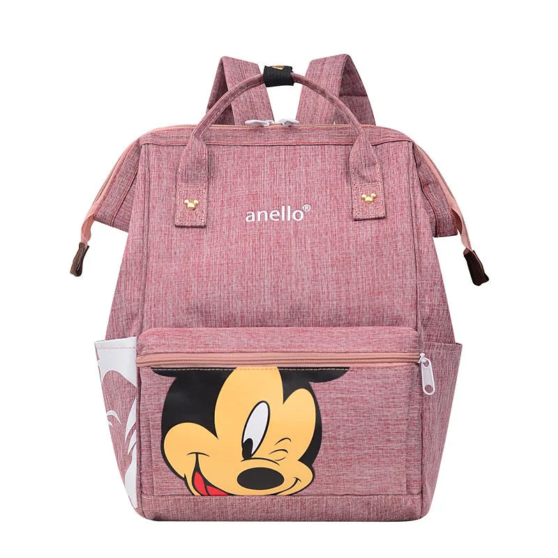 Disney Mickey Mouse Backpack Multi-function Large Capacity Backpack Diaper Bag Waterproof Men Women Shoulder Bag Travel Bag