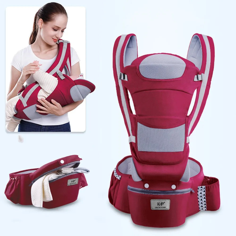 Newborn 0-48 Month Ergonomic Baby Carrier Infant Baby Hipseat Carrier 3 In 1 Front Facing Ergonomic Kangaroo Baby Wrap Sling