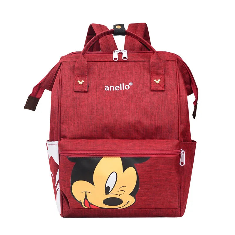 Disney Mickey Mouse Backpack Multi-function Large Capacity Backpack Diaper Bag Waterproof Men Women Shoulder Bag Travel Bag