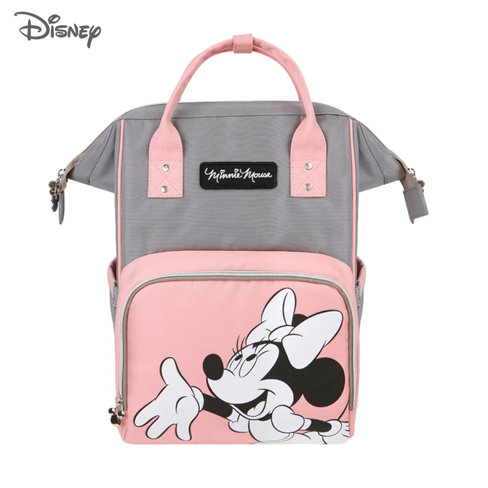 Disney Mickey Minnie USB Diaper Bag Large Capacity Mummy Maternity Nappy Stroller Bag Travel Changing Backpack For Baby Care