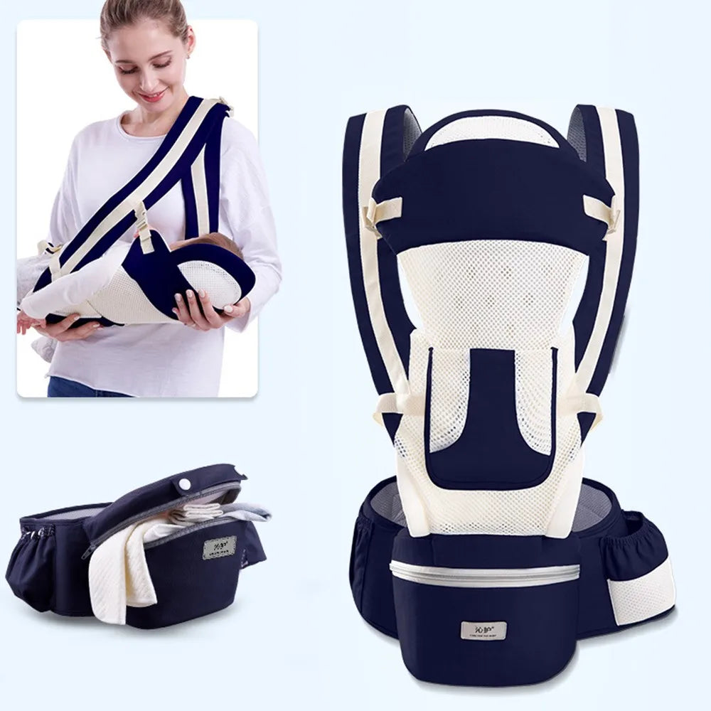 Newborn 0-48 Month Ergonomic Baby Carrier Infant Baby Hipseat Carrier 3 In 1 Front Facing Ergonomic Kangaroo Baby Wrap Sling