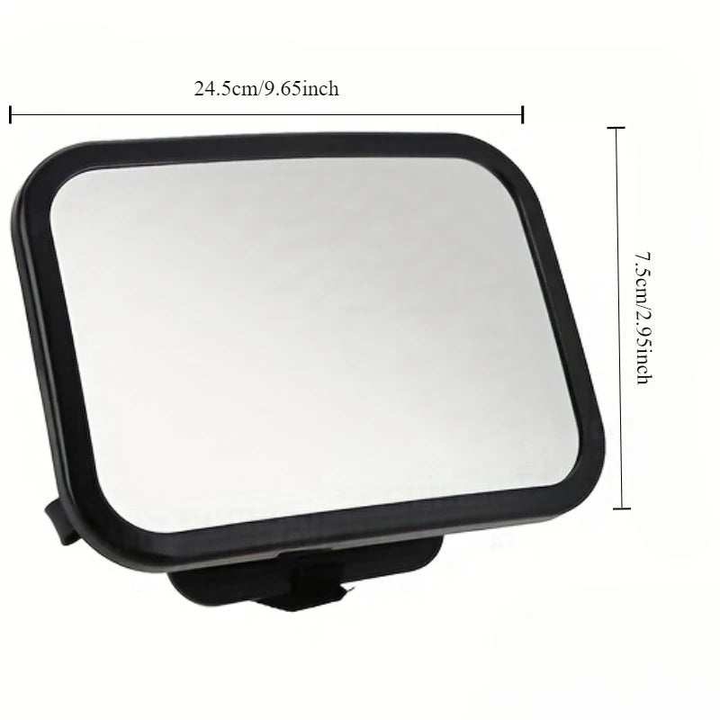 Baby Boys and Girls Black ABS Hack Mirror Car Rear View Mirror Baby Safety Reverse Mirror can rotate 360 degrees