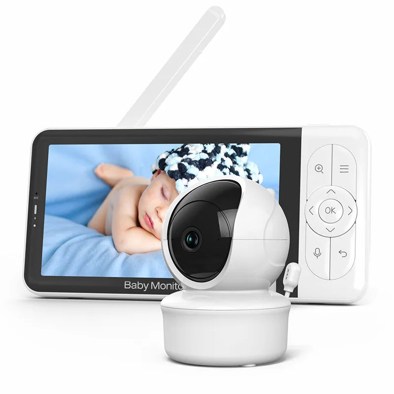 BABY 6T Baby Monitor 1080P HD Camera 5''Screen  Night Vision  Audio and Video Nanny Security 3000mAh Battery Temperature Monitor